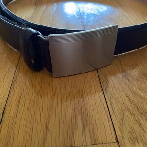 J Campbell Los Angeles Italian leatherBrown and Silver Belt with Timeless Design